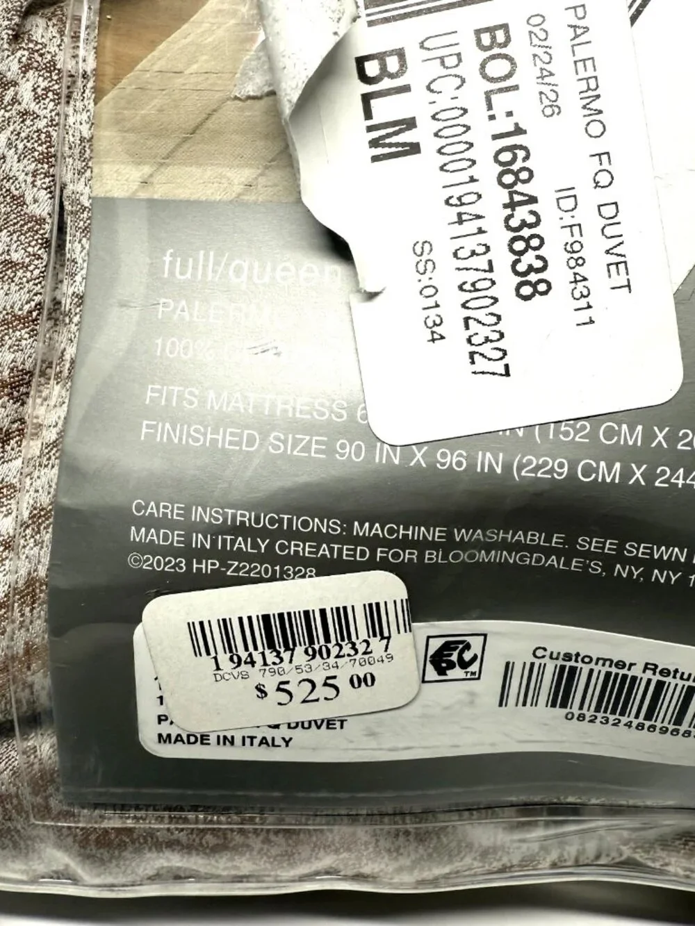 Hudson Park Collection Italian Palermo Yarn Dye King Duvet Cover